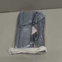 DriftAway Pinch Pleat Valance for Kitchen Window Blackout Faux Linen Textured Solid Valance for Living Room 16 Inch Farmhouse Linen Curtain Valance Window Treatment Back Tab 52x16 Dusty Blue