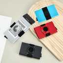 2 x Minimalist Card Holder Wallet for Men,Front Pocket Slim RFID Blocking Pop up Metal Wallet Credit Card Case with Cash Band Airtag Case,12+ Cards Storage