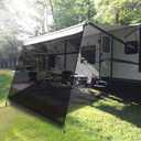 RV Awning Sun Shade Screen with Zipper 9' x 17'(Fit for 18' Awning), Black Mesh RV Awning Shade Screen with Zipper Trailer Camper Awning Screen UV Blocker Complete Kits