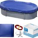 Yankee Pool Cover for Oval Pool 12 x 24-ft for Above Ground Pools | Winter Pool Covers Extra Thick and Durable,UV Resistant Above Ground Pool Protection Built Strong for Harsh Cold Weather
