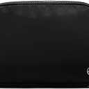 Pander Belt Bag Large 2L, Nylon Fanny Pack Purse for Women and Men with Adjustable Strap (Black Onyx)