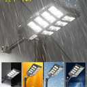 Ofuray Solar Street Lights Outdoor,Solar Security Flood Lights Parking Lot Lights Commercial Dusk to Dawn, 6500k Waterproof Led with Remote Control Motion for Street,Court,Barn (Of-2600W 268000Lm)