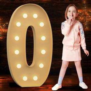 4FT Marquee Light Up Letters - Large Marquee DIY Giant Letters for Baby Shower, Birthday Party Backdrop Decor Wedding Engagement Party, Pre-Cut Foam Board O