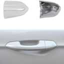 CZShiYue Car Front Left Exterior Door Handle Lock Cover fits for Ford Fusion 2013 2014 2015 2016 2017 2018 2019 2020 DS7Z 54218A15-DC Door Handle Lock Bezel Cover Cap Elegant White