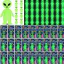 60 Pcs Mini Alien Figures Glow in The Dark Small Little Tiny Aliens Figurine to Hide and Seek for Space Party Favor Prank Rubber Toys Bulk Gifts Goodie Bag Fillers Cake Topper (Amazing)