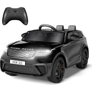 Garvee Kids Electric Car with Remote Control, Licensed Land Rover Ride On Truck Toy for Ages 37 Months+ w/Parent Remote, Rocking Mode, MP3 Player & Safety Belt | Birthday/Xmas Gift (Black)