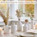 Matte White Glass Bud Vase Set of 12 Small Minimalist Vases for Easy Home Styling, Perfect for Windowsills, Bedrooms, Bathrooms, and Table Centerpiece Dcor