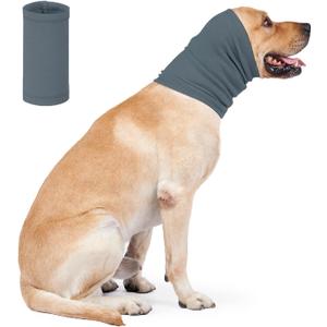 2 x MAMORE Dog Calming Hoodie, Dog's Ear Muffs Head Cover for Anxiety Relief, Grooming and Force Drying Protection, Noise Canceling for Dogs (Light Blue, Small)