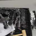 C&AHOME Pet Playpen, Small Animals Supplies, 16 Panels Exercise Playpens Cage, C Grids Portable Yard Fence Indoor, Ideal for Guinea Pigs, Pet Products, DIY Metal Yard Fence, 12"  15" Black UPPM3416B