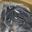 8 Inch Black Hooded Wall Vent Cover with Screen and Damper