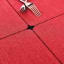 Plaid Farmhouse Red Oval Tablecloth Cotton Linen Heavy Weight Checkered Table Covers Cloths for Dining Room Kitchen Tabletop Decoration, 60x104 Inch