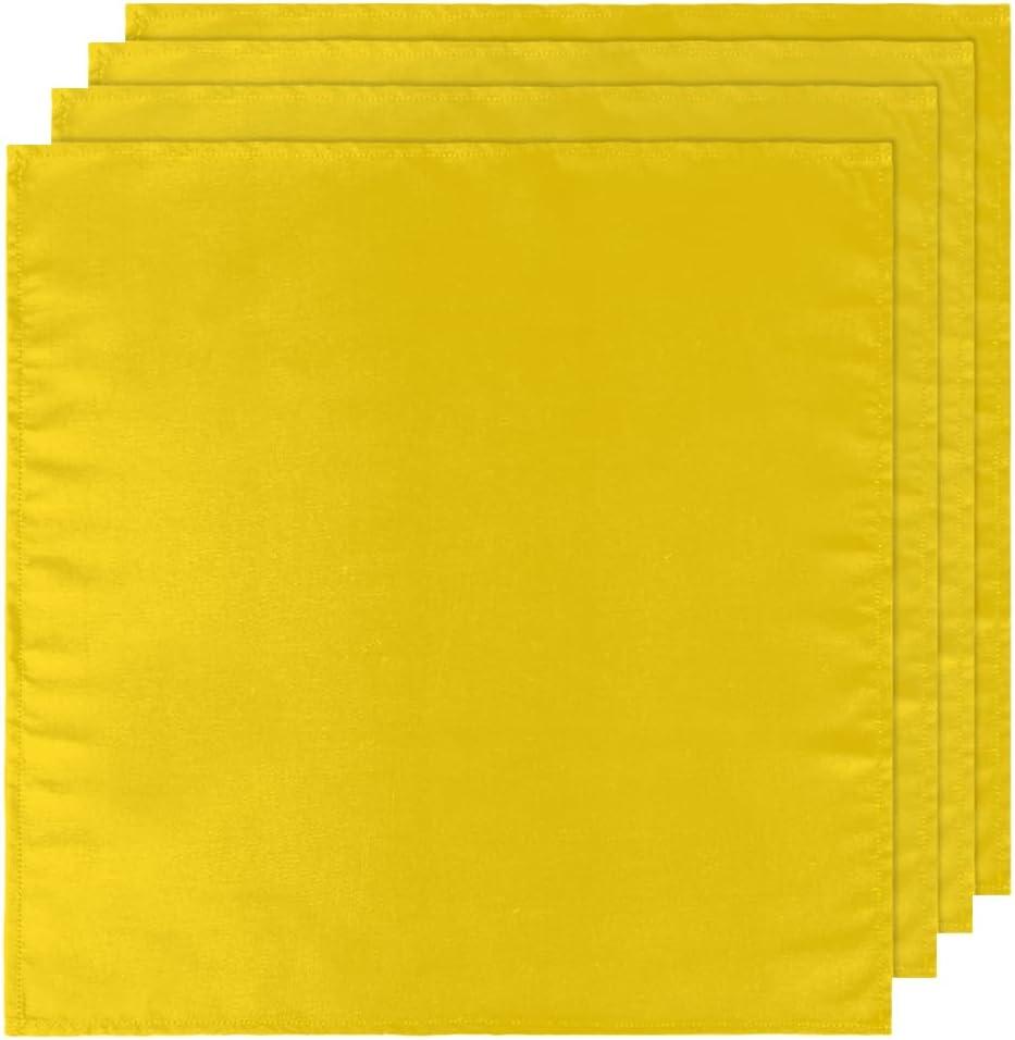 Gold Cloth Napkins Set of 4 Dinner Napkins Washable Reusable Soft Table Napkin for Dining Weddings Party Restaurant Decoration 20x20 inch