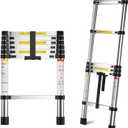 MGENLONG 6.6 FT Extension Ladders, Lightweight Collapsible Ladders, Aluminum Telescoping Ladders for Home, Folding Telescoping Ladder for RV, Attic, Daily Use at Home, Capacity 330 lbs