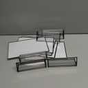 Floroom 6 Pack 5x7 Inch Clear Acrylic Sign Holders, Double-Sided Black Display Stand Picture Frames for Table Numbers, Menus, Flyers, Weddings, and Offices