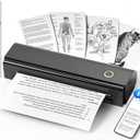 Portable Printers Wireless for Travel, N80 Wireless Thermal Printer Bluetooth Inkless Printer Support 8.5" X 11" US Letter & A4, Compatible with iOS, Android, Laptop