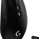 Logitech G305 LIGHTSPEED Wireless Gaming Mouse, Hero 12K Sensor, 12,000 DPI, Lightweight, 6 Programmable Buttons, 250h Battery Life, On-Board Memory, PC/Mac - Black (Black)