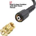 Pressure Washer Quick Connect Kit, Quick Disconnect Kit, M22 14mm Metric Male Thread Quick Connector, M22 to 3/8'' Quick Connect, 3/4" to Quick Release, 8 Pack