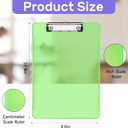 Dynta Plastic Clipboards A4/Letter Size 8.5x11 Clear Colored Clip Boards Hanging Hard Board for Outdoors Indoors Painting Note-Taking Writing Pads Document Storage 6 Pack