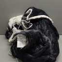 Wearable Heated Blanket Electric Snuggle Throw Blankets,Flannel&Sherpa Heating Blanket with Sleeves Foot Pocket (Gray)