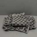 Jacquotha Soft Hand Towels 4 Pack, Grey Checkered Face Towel Set for Bathroom Kitchen, Decorative Quick Dry Towel 13x29 Inches