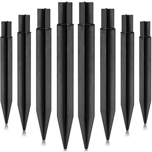 8.26 Inch Plastic Ground Spikes Stakes Solar Lights Spikes Replacement ABS Lights Stakes for Christmas Garden Lights (8 Pieces)