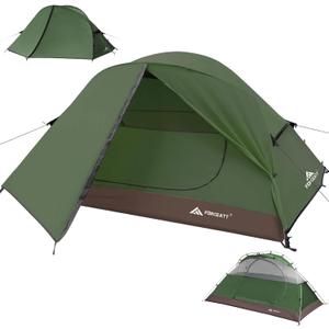 Forceatt Camping Tent 2 Person, Backpacking Tent Waterproof & Windproof, Ultralight Instant Tent with Rain Fly for Camping, Hiking, Outdoor (Dark green)