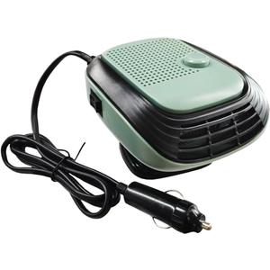 Car Heater, 12V 120W 2 in 1 Adjustable Heating & Cooling Fan, That Plug Into Cigarette Lighter Portable Heater, 360 Rotatable Windshield Defogger Defroster for Most Cars (Green)
