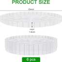 DoubleFill 6 Pcs 25 Inch Plant Saucer Large Clear Plastic Flower Plant Trays Heavy Duty Round Water Catcher for Pots Indoors Outdoor Garden