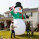 15 FT Christmas Inflatables Snowman Outdoor Decorations, Blow Up Snowman with Candy Cane Yard Decor for Garden Lawn Xmas Party