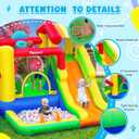 FBSPORT Inflatable Bounce House with Slide for Kids, Indoor and Outdoor Blow up Bouncy House Bouncer Castle with Ball Pit, Jumping Area, Climbing Wall, Ball Shooting, Ring Toss, Basketball Hoop, 81 inches x 120 inches x 126 inches