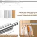 12" Valet Rod Standard for Closet, Slide Out Closet Valet Rod - 12" to 22", Polished Chrome Finish, Heavy-Duty 40lbs Capacity