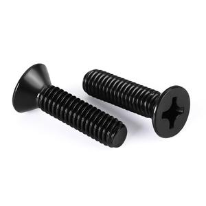 MewuDecor 5/16-18 x 1-1/4" Flat Countersunk Head Machine Screws, Full Thread, 304 Stainless Steel 18-8, Black Finish, 20 PCS