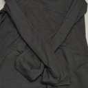 MANGOPOP Crew Neck Long Sleeve T Shirts for Women Fitted Shirts Tight Neck T Shirts Basic Tee Tops (Large, A01black)