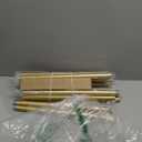 PORTRES Modern Gold Curtain Rods set of 2 for Windows 66 to 120 Inches Adjustable Length 1" Diameter Heavy Duty Curtain Rod with Farmhouse Decorative Finials for Outdoor Bedroom Kitchen Living Room