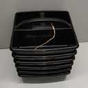 ALINK Plastic Classroom Caddy Organizer with Handle, 6-Pack 3 Compartments, Teacher Supply Storage Caddy for Classroom Organization, Table, Desk, Office, Craft Art for Kids - Black