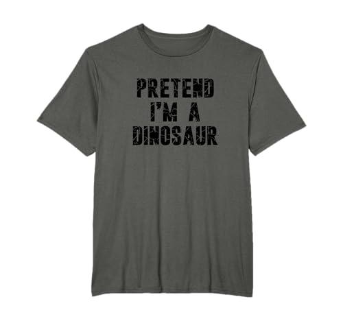 Pretend I'm a Dinosaur Matching Halloween Costume T-Shirt, Size L
