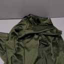 MITILLY Women's Satin Formal One-Shoulder Mock Neck Long Sleeve Bodycon Wrap Mermaid Hem Cocktail Party Maxi Dress Medium Dark Green