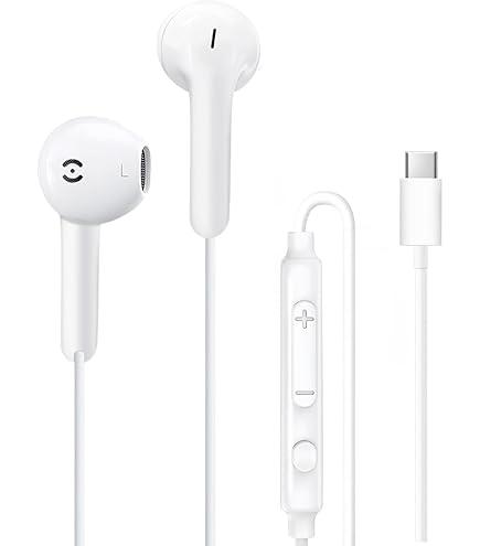 Wired Earbuds 2 Pack and Glass for iPhone 15 Pro