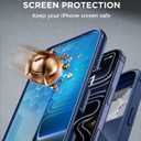 Miracase for iPhone 17 Pro Max Case with 360 Magnetic Ring Stand [Compatible with Magsafe] Full-Body Drop Proof Bumper Phone Case with Built-in 11H Tempered Glass Screen Protector, Blue