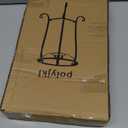 16" Tall Gazing Ball Stand for 10-12 inch Balls, Black Metal Gazing Globe Display Holder Stands for Outdoor Garden Clearance, 9" L x 9" W x 16" H