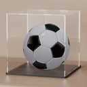 Clear Acrylic Display Case with Matt Black Base and Lid, Dust-Proof Acrylic Showcase, Cube Counter-Tops Box for Large Collectibles (10x10x10 inch)