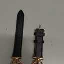 Wearlizer Leather Bands Compatible with Samsung Galaxy Watch 8 Band 40mm 44mm/Watch 8 Classic 46mm, Dressy Designer Slim Leather Strap Wristband Accessories with D-Shape Metal Buckle for Women (Starlight/Rose Gold)