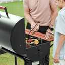 Royal Gourmet CC1830V 30 Barrel Charcoal Grill with Side Front Table