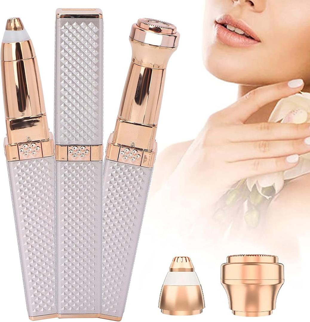 Hair Removal for Women, 2 In1 Eyebrow Epilator Eyebrow Trimmer Body Hair Groomers Electric Hair Remover for Eye Brows Hair Removal Lip Hair Shaver Hair Removal Device
