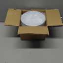 MYSENLAN Coffee Filter Holder, Basket Coffee Filter Holder Storage with Lid, Rustic Round Metal Coffee Filter Dispenser for Counter Kitchen Coffee Bar Décor (White)