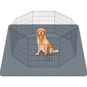 PJYuCien Dog Playpen - Foldable Puppy Playpen, 30" H Dog Fence Indoor Outdoor with 72" x 72" Washable Dog Pee Pad for Small Medium Pets