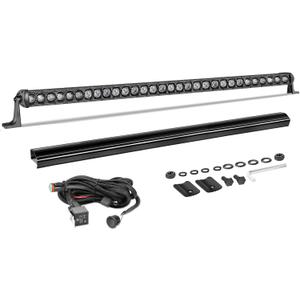 40 Inch Light Bar Kit, AKD Part 210W OSRAM LED Single Row Light Bar w/Wiring Harness Black Cover Off Road Driving Lights Slim Bumper Hood Roof Lights for Trucks Pickup UTV SUV Wrangler Can-Am