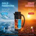 Creamer Pitcher for Coffee,0.75L/25 Oz Thermal Coffee Carafe,Stainless Steel Coffee Carafes for Keeping Hot and Cold,Double-Wall Design,12-Hour Hot & Cold,Leak-Proof,Portable for Travel,Camping,Office