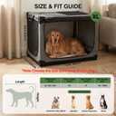 Veraste 33" L x 25" W x 25" H Collapsible Travel Dog Crate, Portable Soft Dog Kennel for Medium Large Dogs up to 60 lbs, 4-Door Foldable Travel Crate with Durable Mesh & Storage Bag, Grey