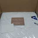 Double Stitch Cotton Tencel Duvet Cover - King Size Comforter Cover, Luxury & Soft Eucalyptus Lyocell Bedding Set for Hot Sleepers, Cooling & Breathable, Button Closure, Bright White, 106"x90"
